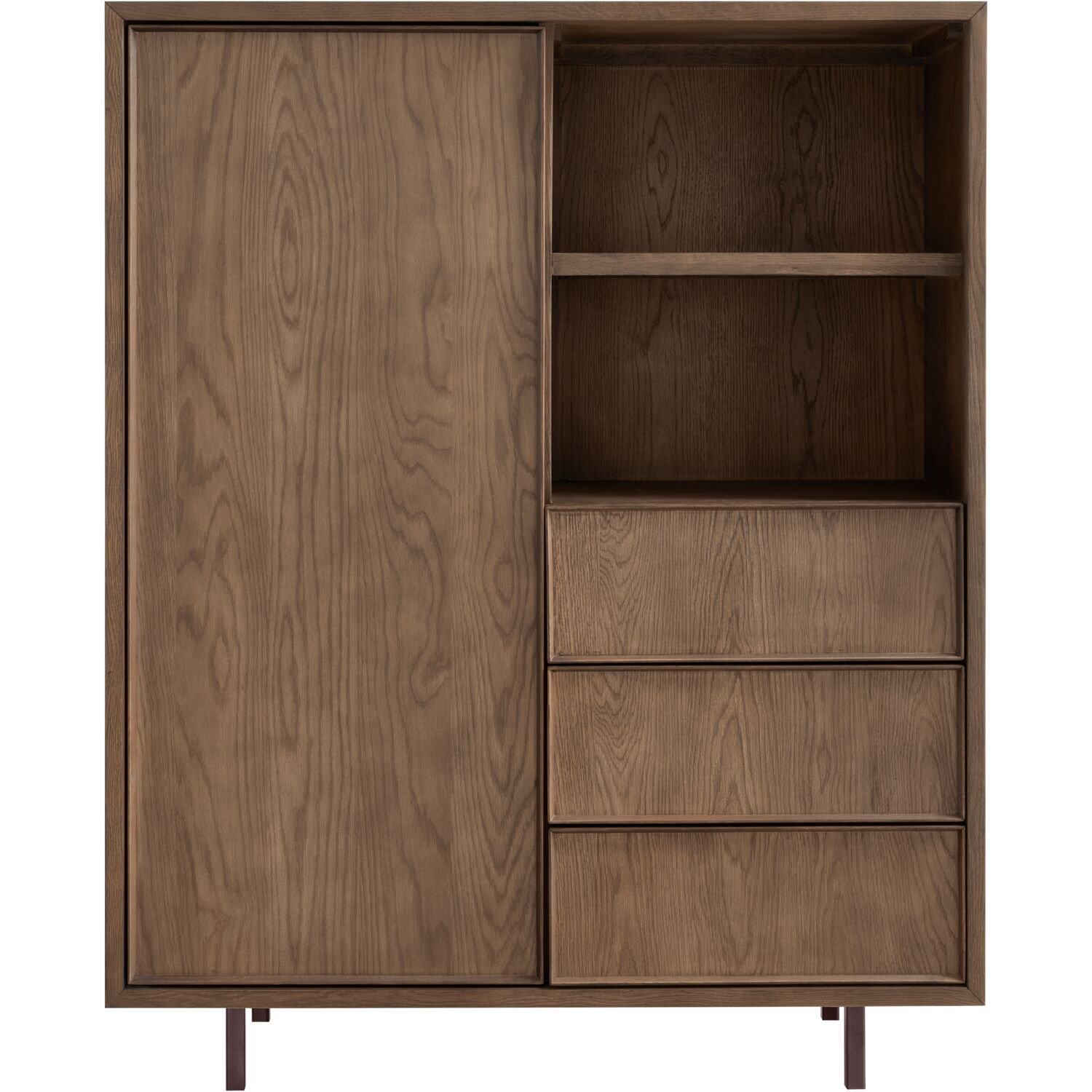 Opbergkast Calvo 1 deur 3 lades 1 open vak in oktober