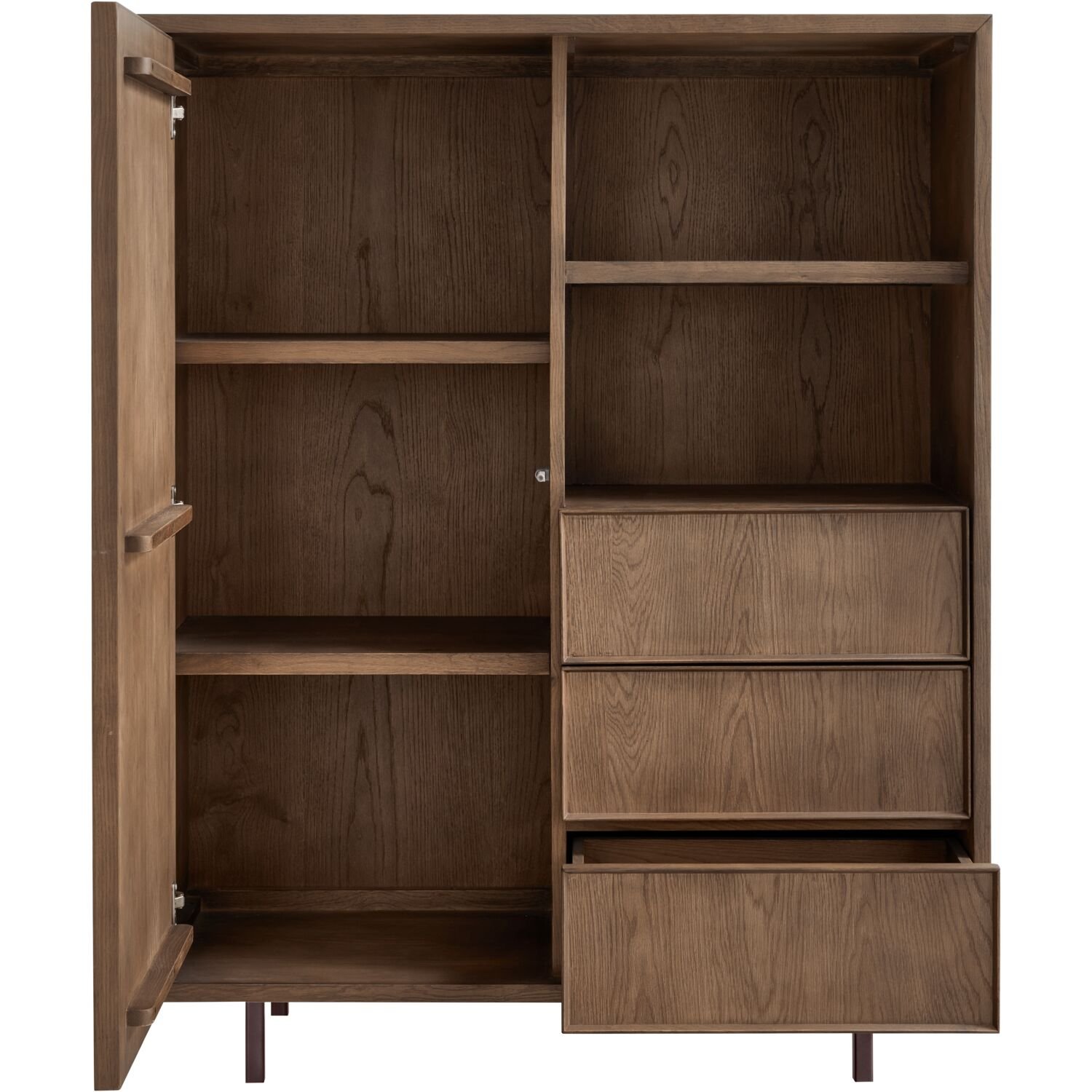 Opbergkast Calvo 1 deur 3 lades 1 open vak in oktober