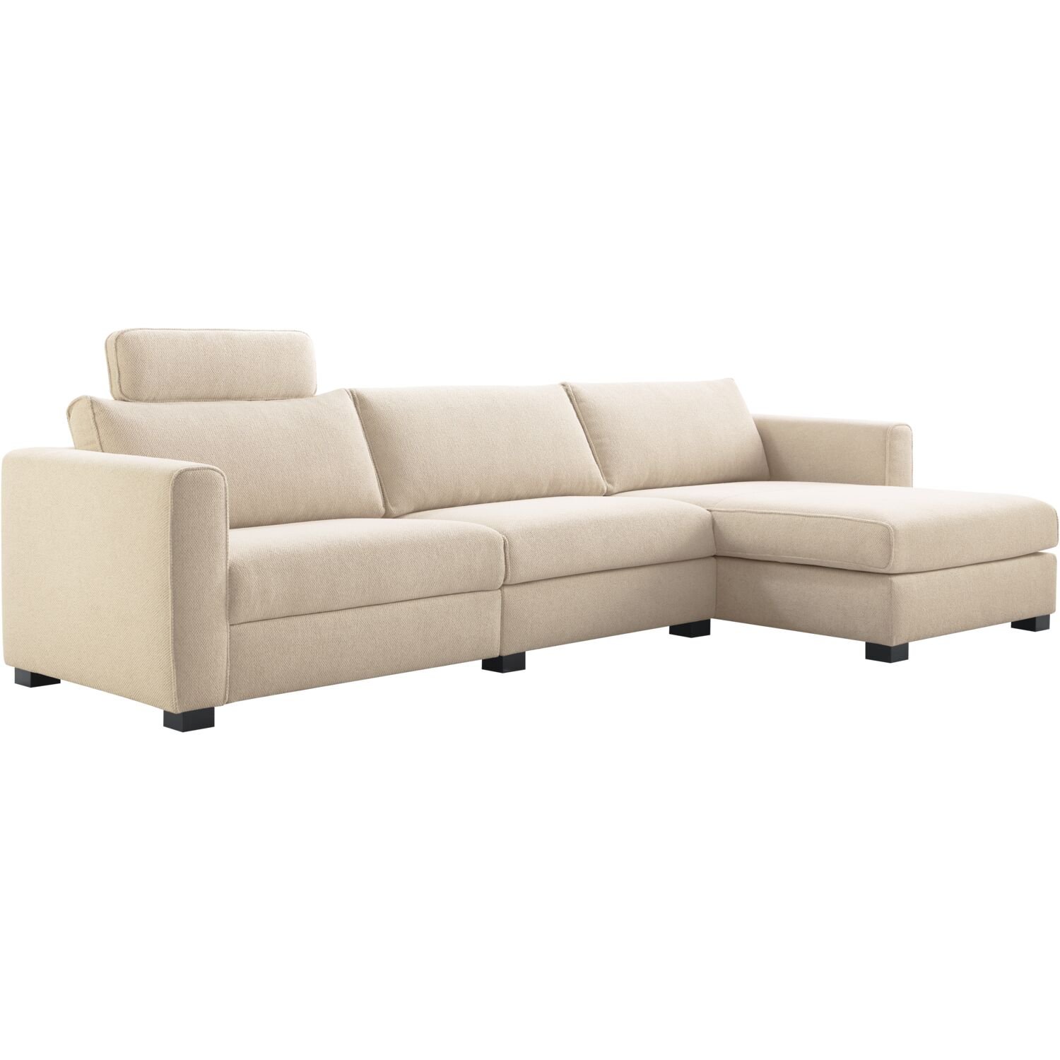 Hoekbank Licato elektrische relaxfunctie met bonellvering en koudschuim in naturel