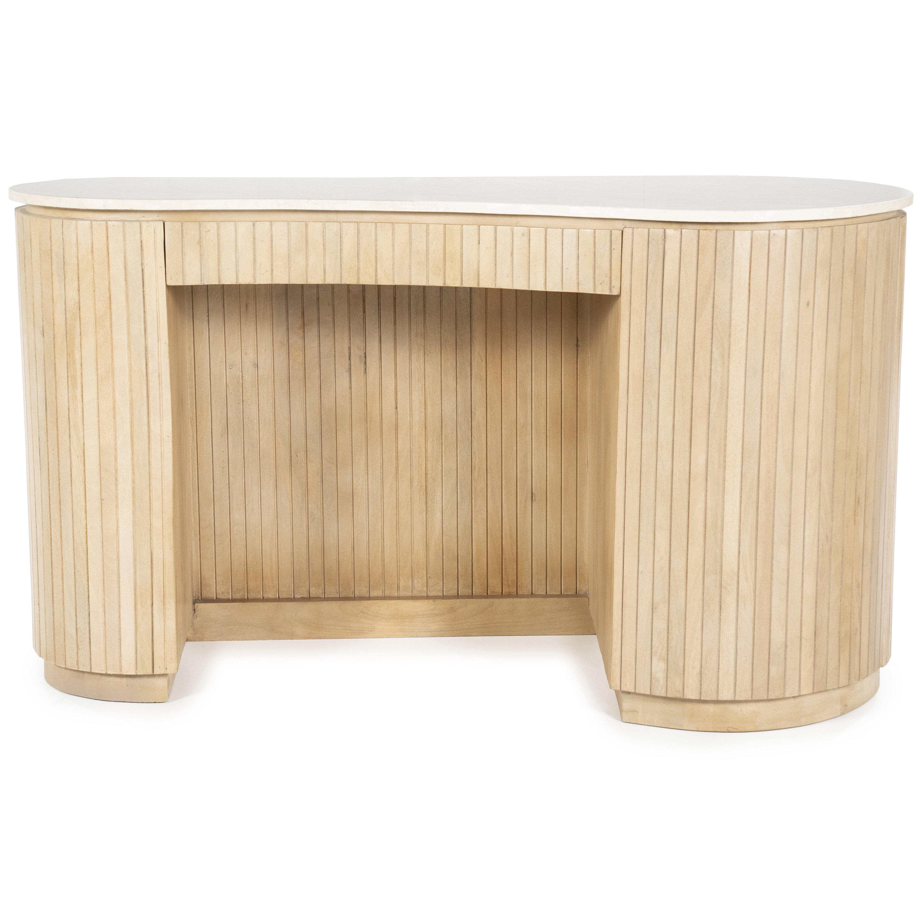 Bureau Kiyan 1 deur 1 lade in hout en marmer