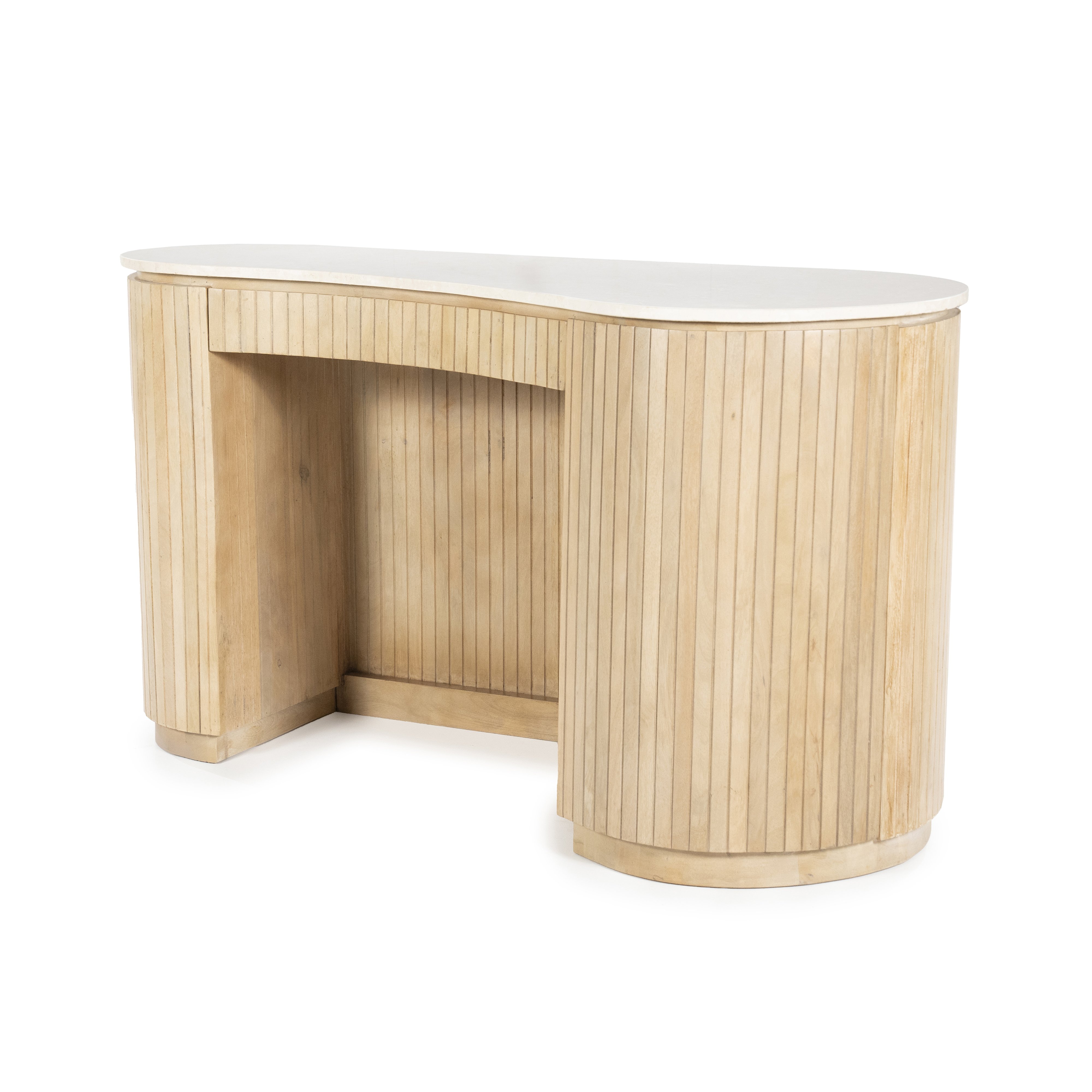 Bureau Kiyan 1 deur 1 lade in hout en marmer