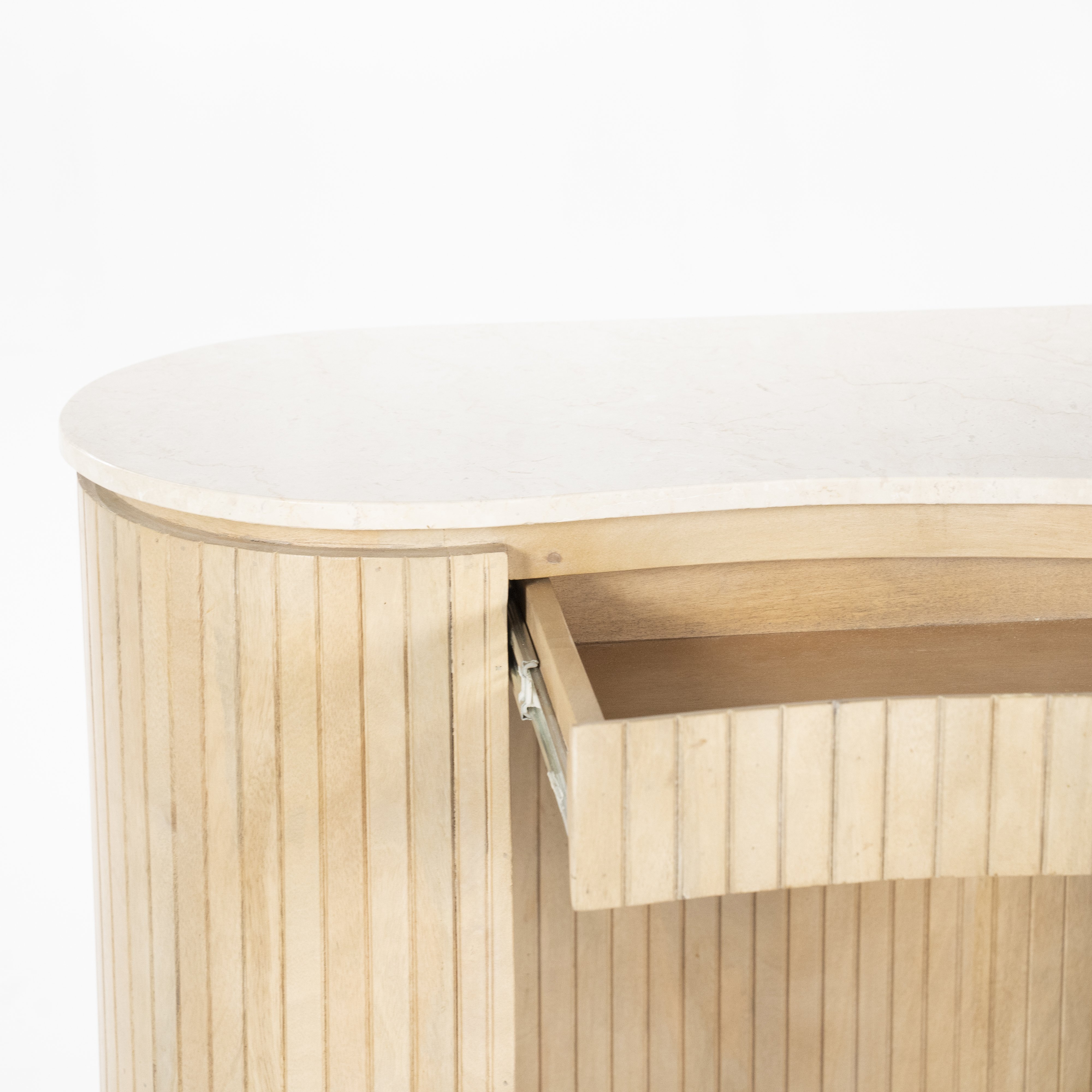 Bureau Kiyan 1 deur 1 lade in hout en marmer