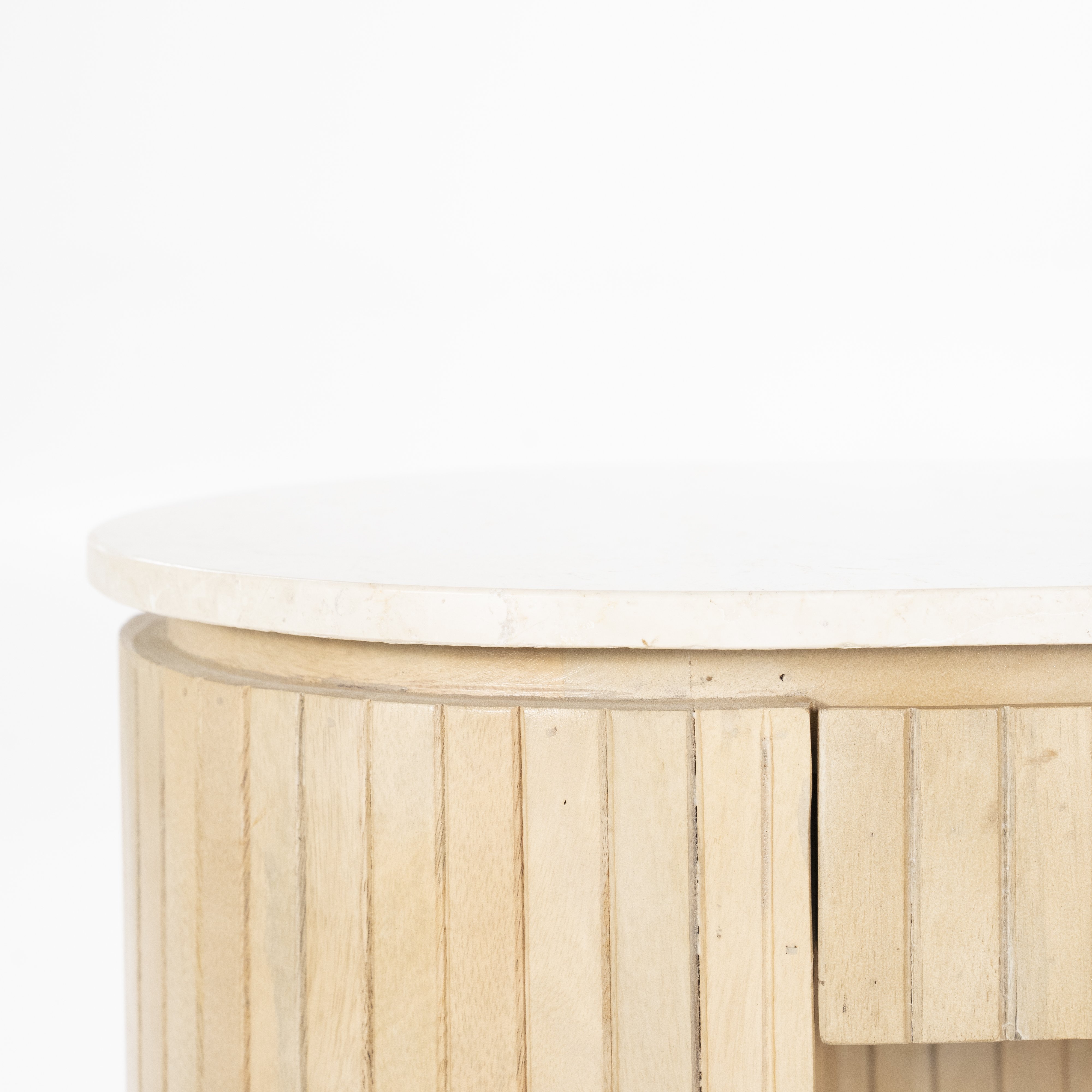 Bureau Kiyan 1 deur 1 lade in hout en marmer