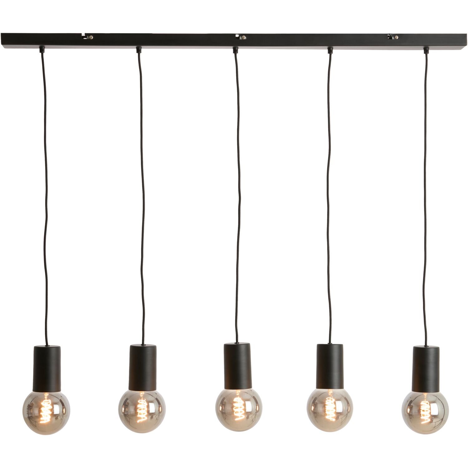 Hanglamp Trecate mat zwart 5 lichts