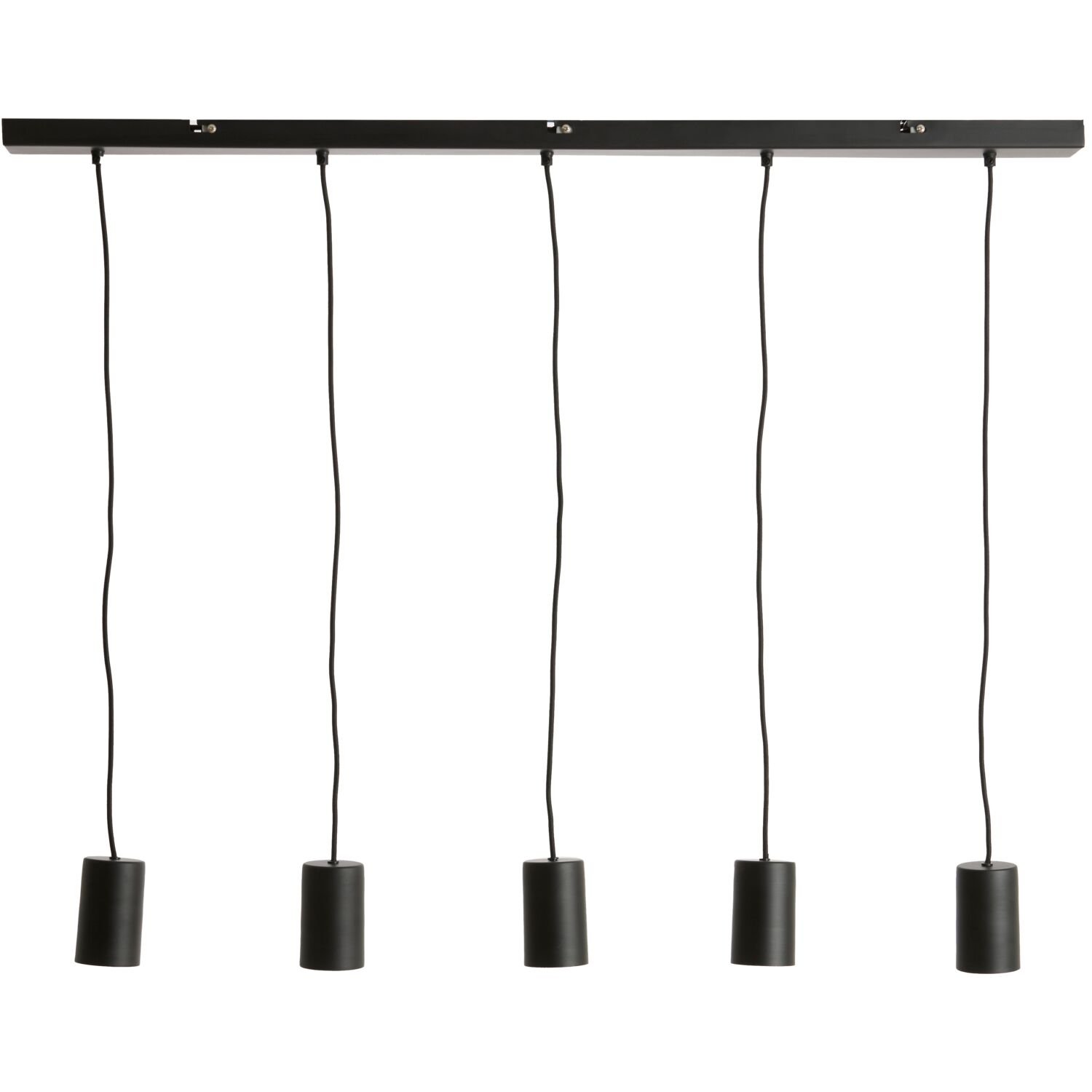 Hanglamp Trecate mat zwart 5 lichts