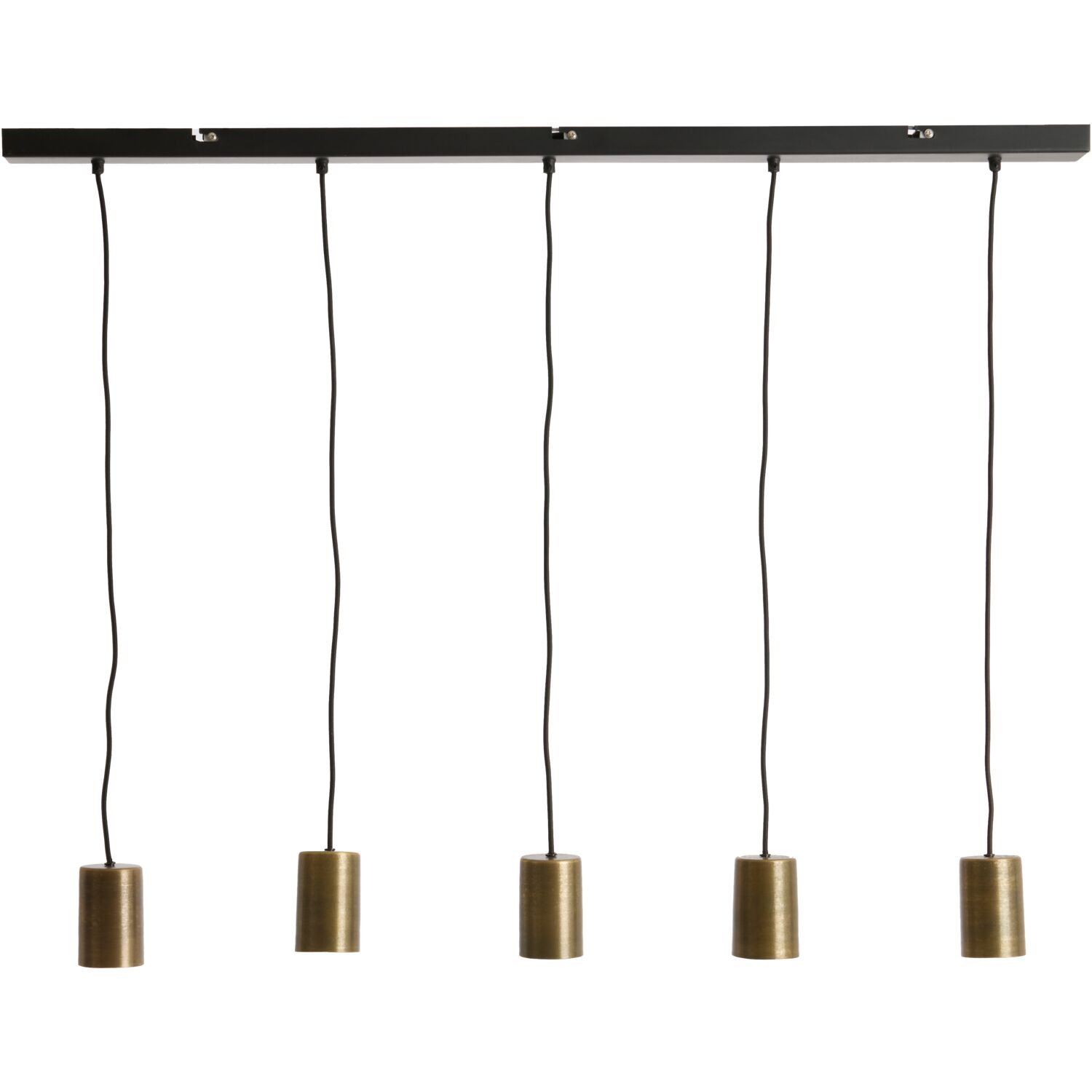 Hanglamp Trecate 5 lichts in ruw antiek brons