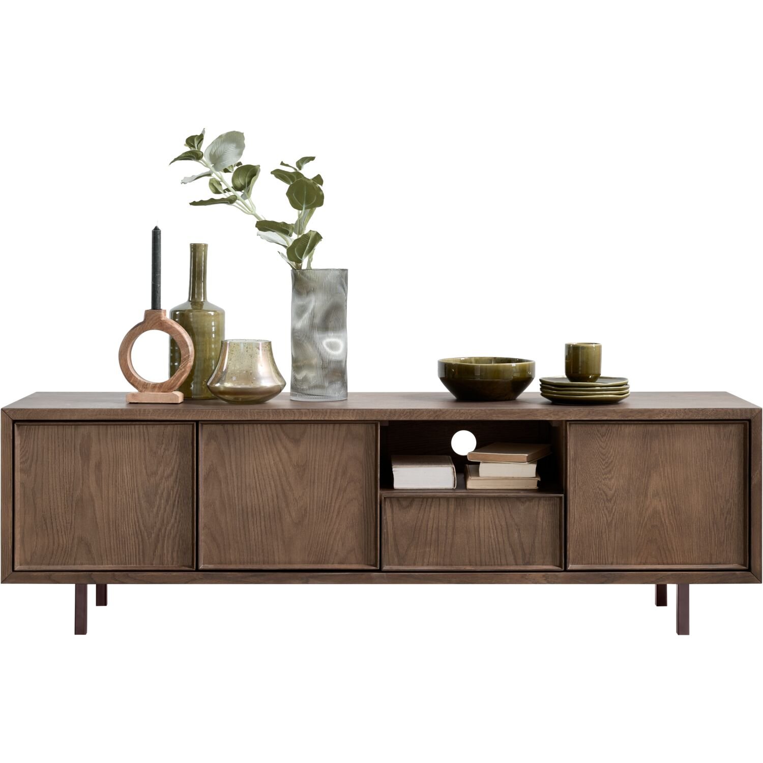 TV-meubel Calvo 3 deuren 1 lade 1 open vak in oktober