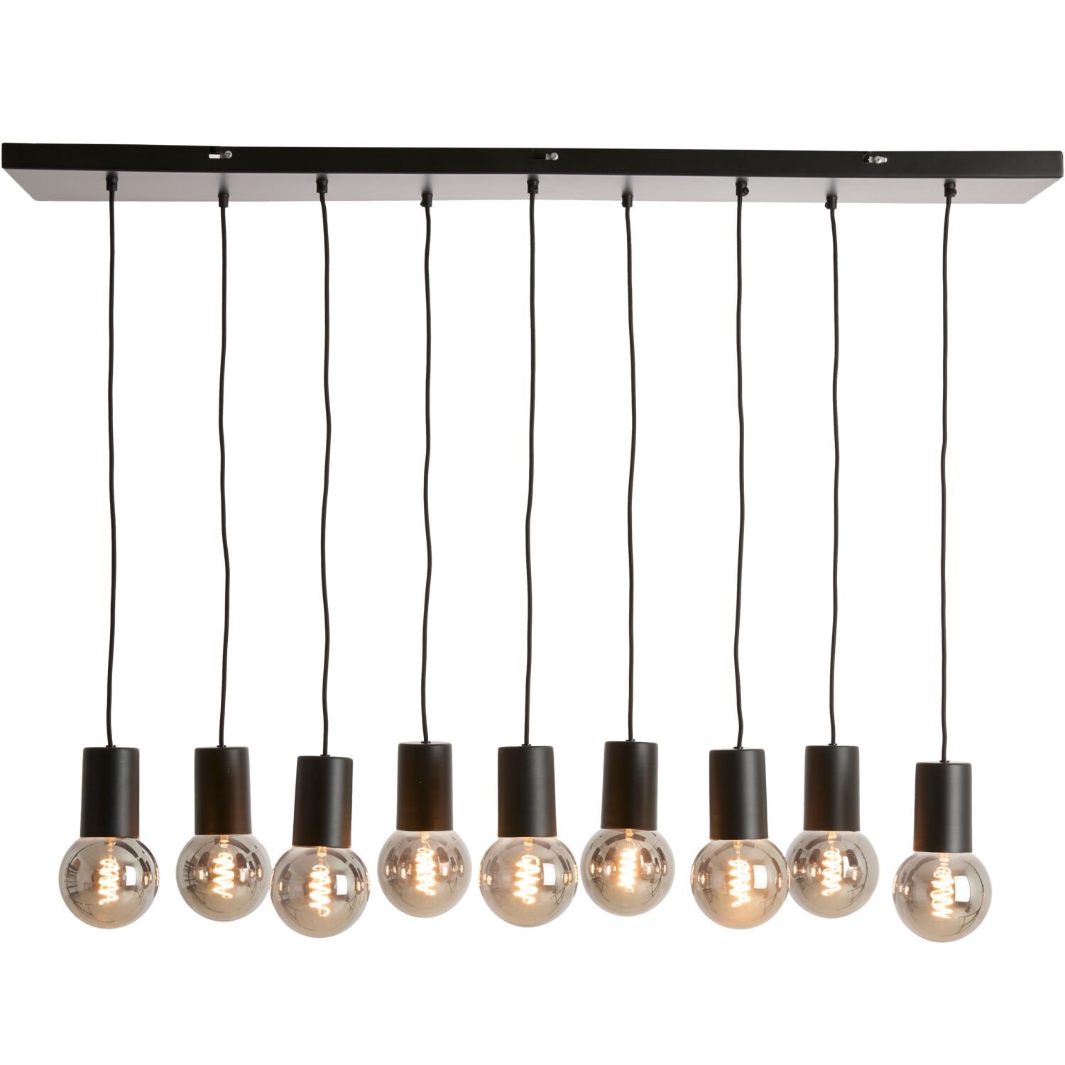 Hanglamp Trecate 9 lichts mat zwart