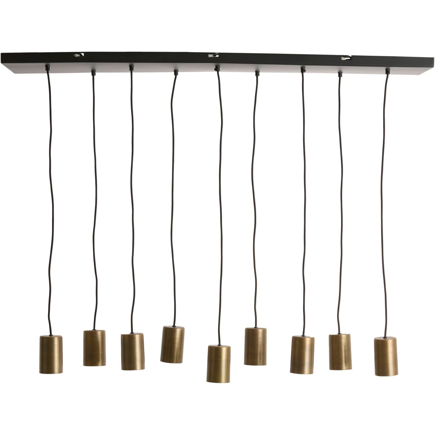 Hanglamp Trecate 9 lichts in ruw antiek brons