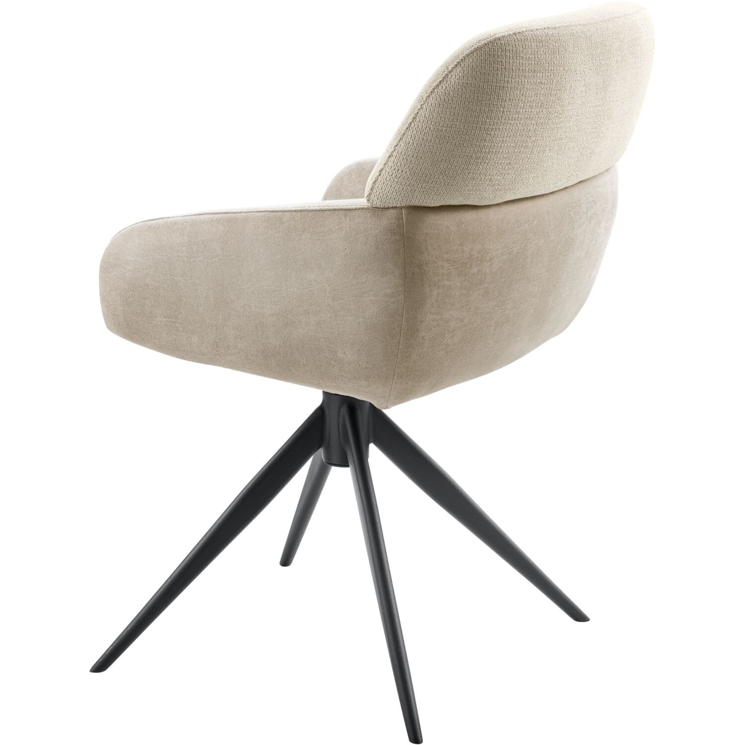 Armstoel Veda (draaibaar) in toffee en beige