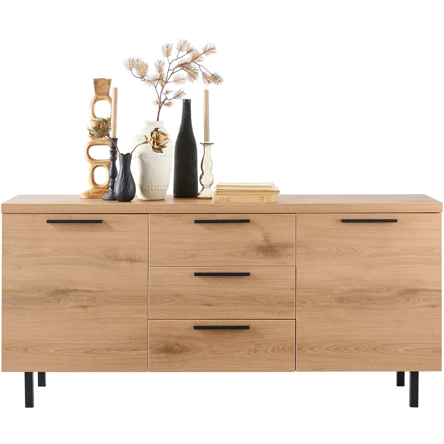 Dressoir Paranno 2 deuren 3 lades in natural canella oak