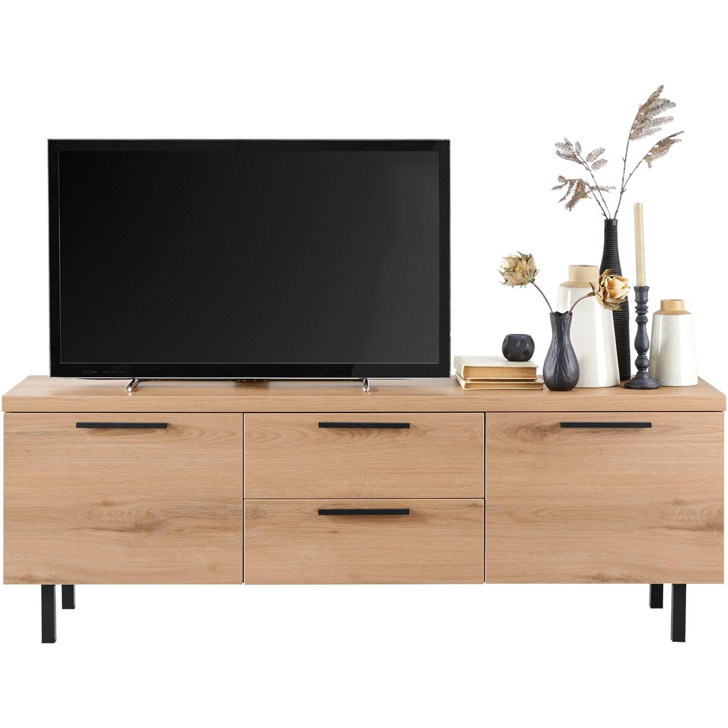 TV-meubel Paranno 2 deuren 2 lades in natural canelle oak