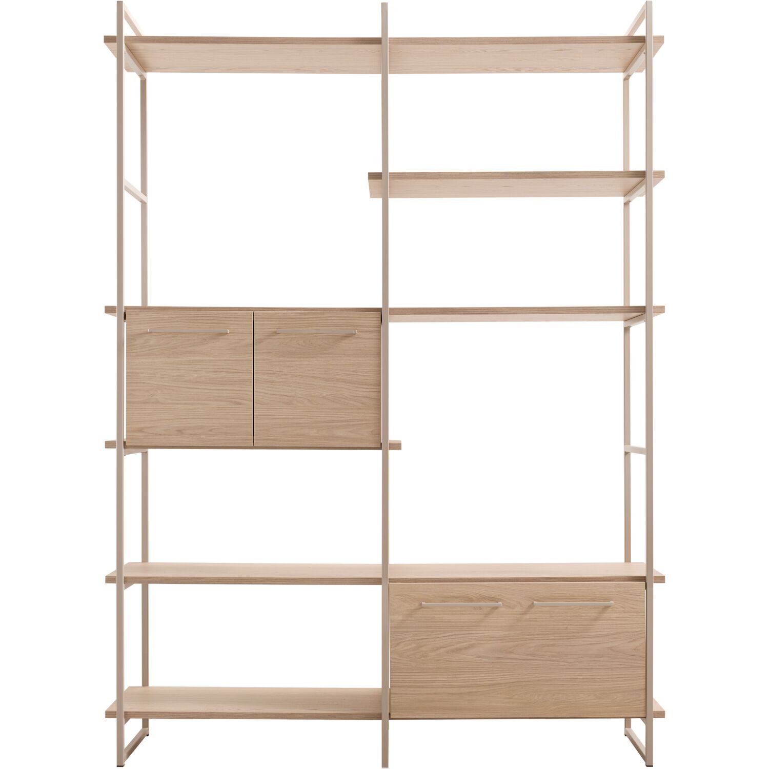 Wandkast Sistema in misty oak met stonegrey