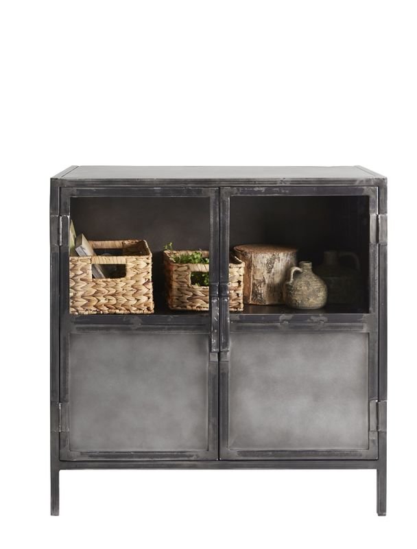 Opbergkastje Carpino 90 x 90 metaal/glas