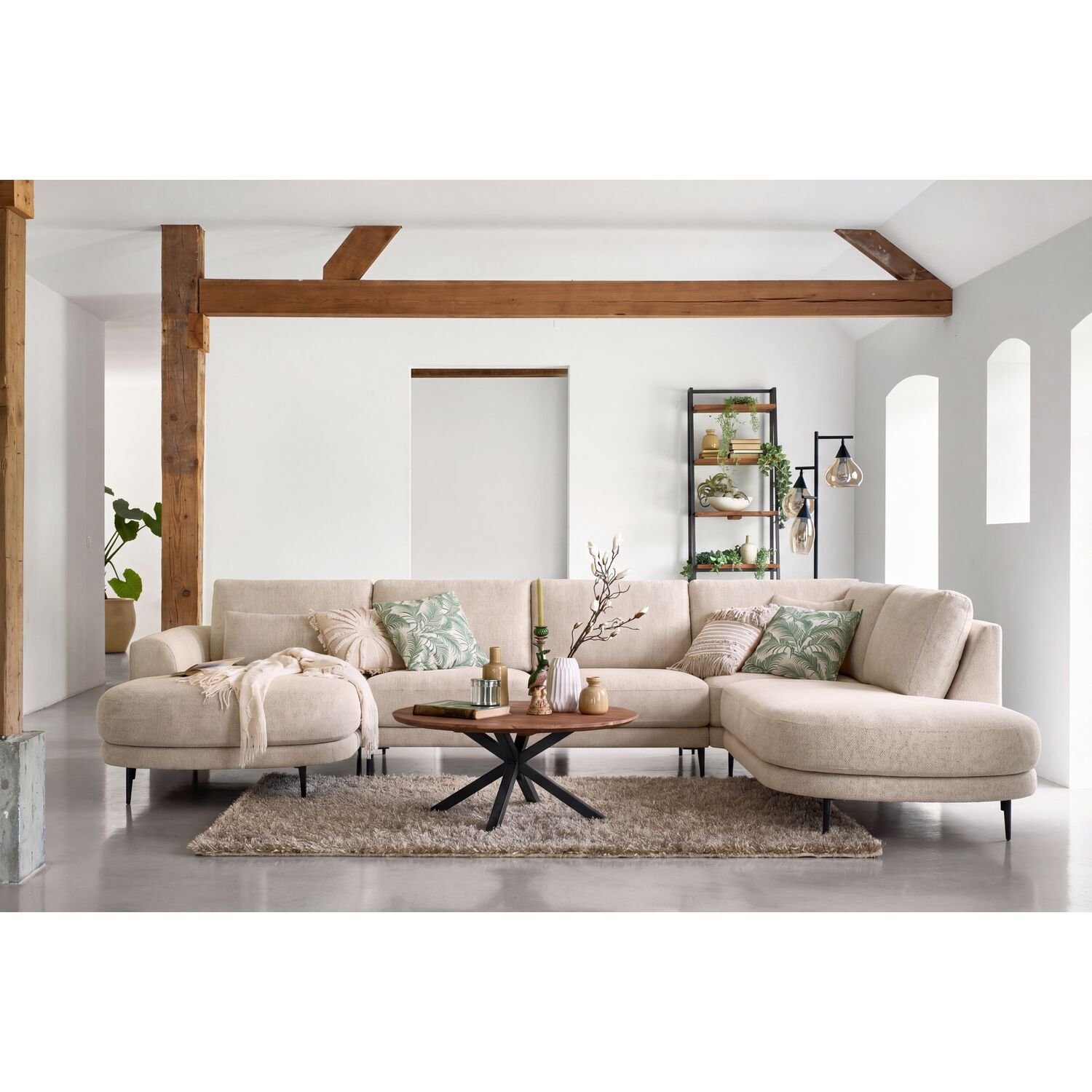 Wandmeubel Romaro 190 x 55 teak mix rough