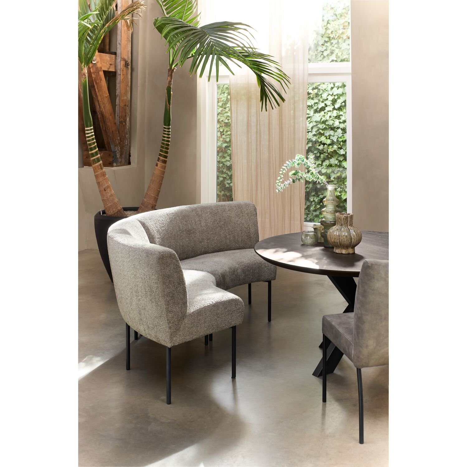 Eetbank Cenare 230 cm taupe