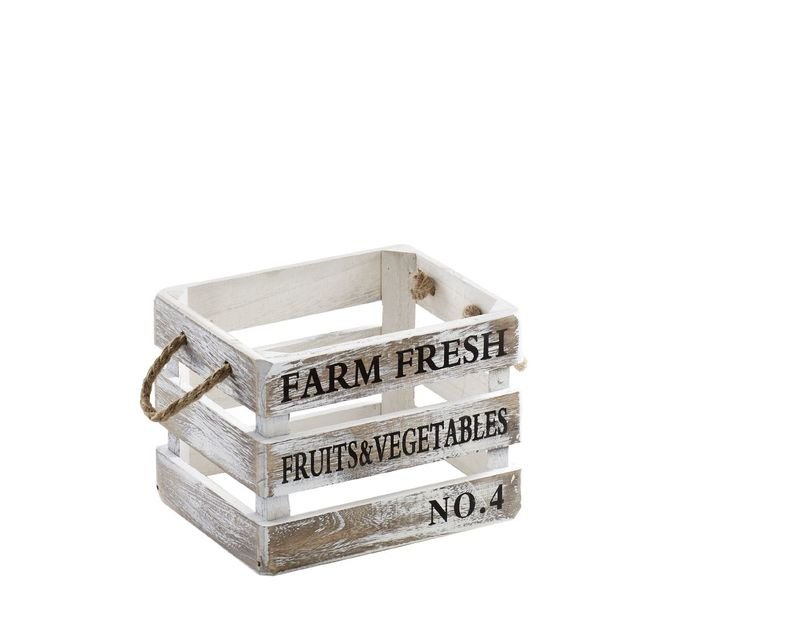 Kist wit hout, 23x18x17 cm 