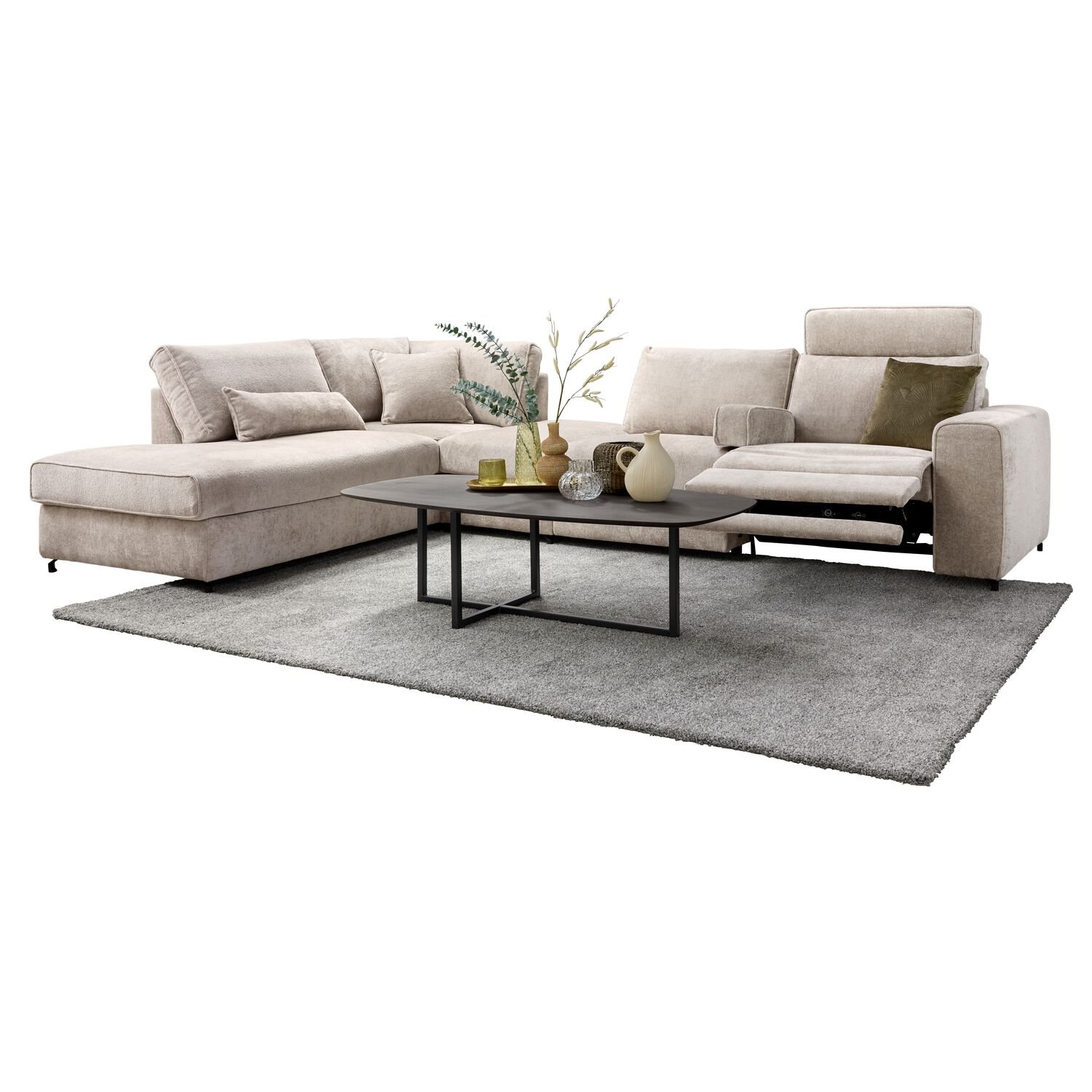 Salontafel Tavolo ovaal 140x70 massief eikenhout slate