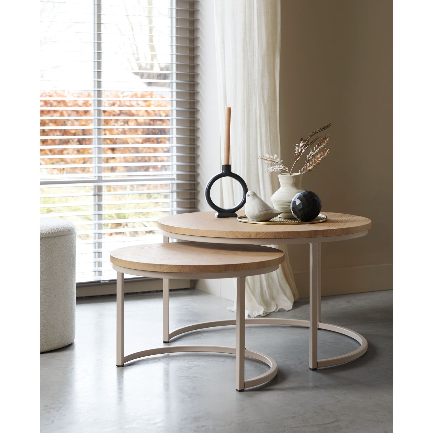 Salontafelset Lunata misty oak decor 55 en 75