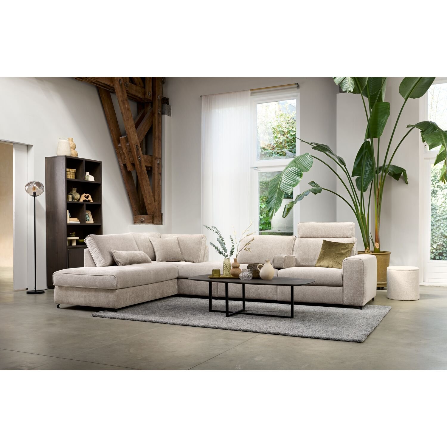 Hoekbank Licato elektrische relaxfunctie bonellvering met koudschuim in liver