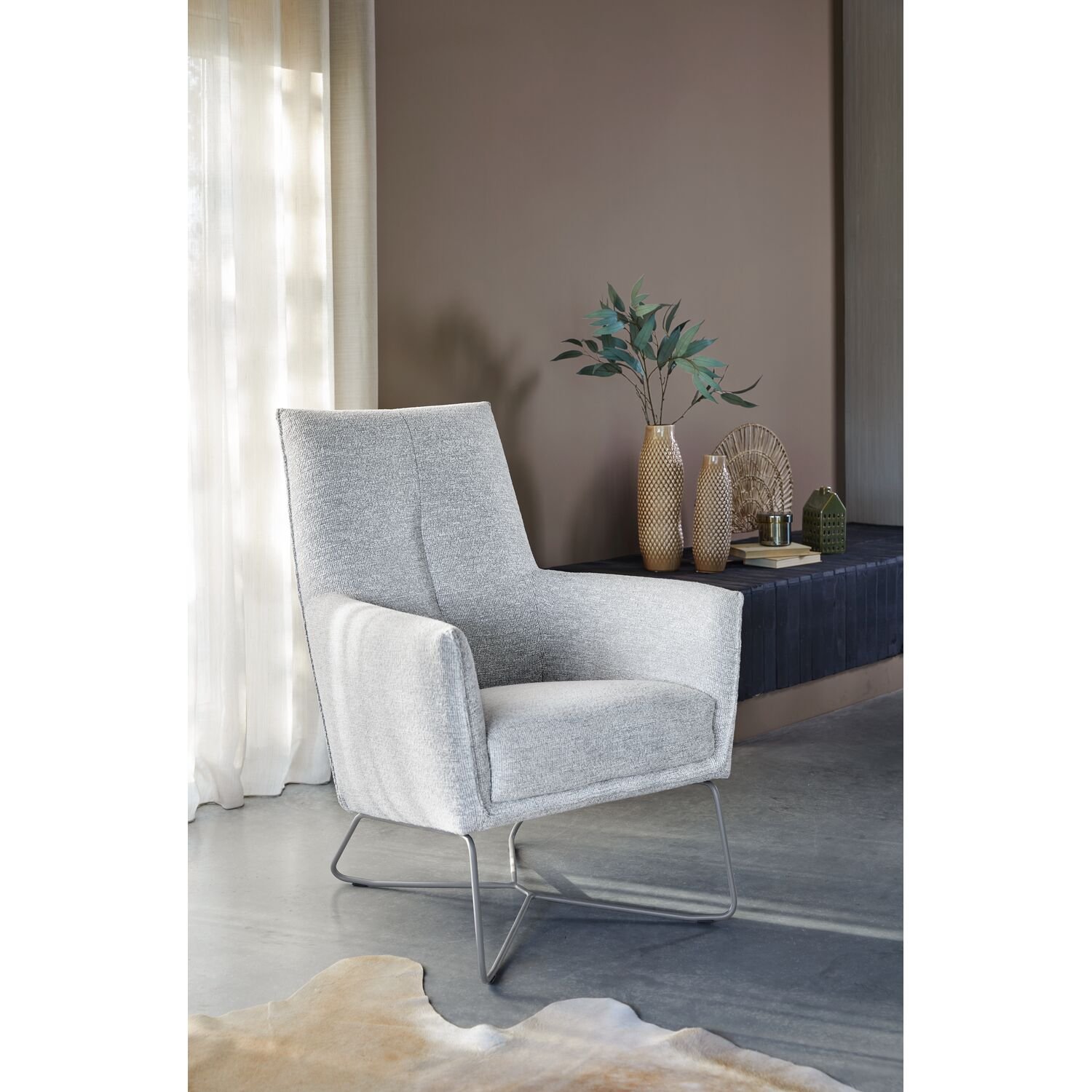 Fauteuil Dono stof Lodge lightgrey