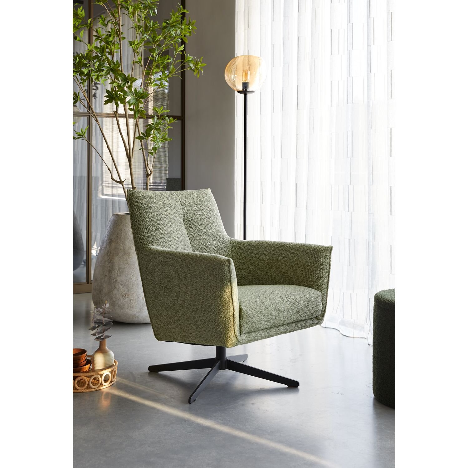 Draaifauteuil Dono in thyme