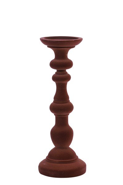Kandelaar Candelabro rood fluweel, 11x30 cm