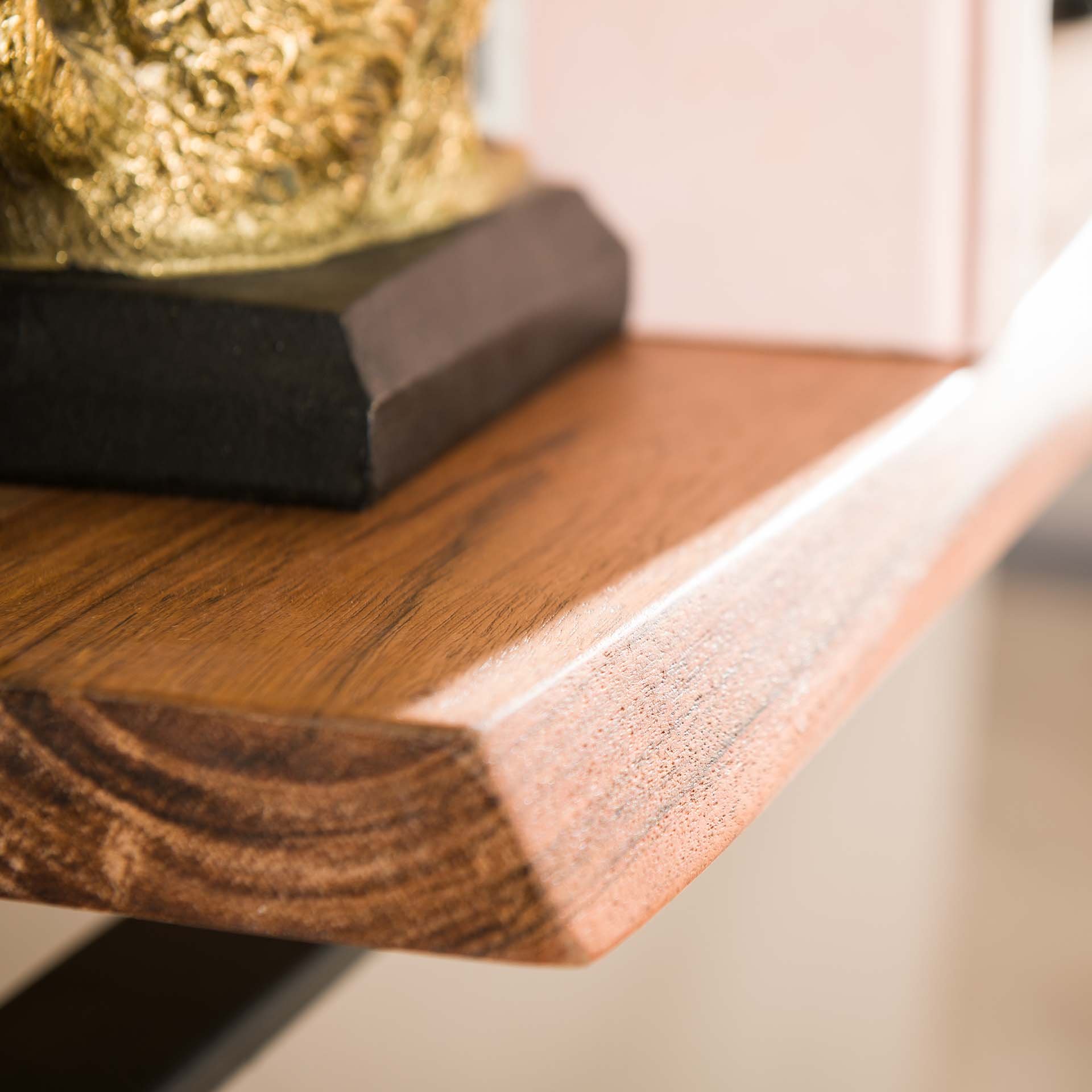 Wandschap set/3 lean / Massief acacia naturel