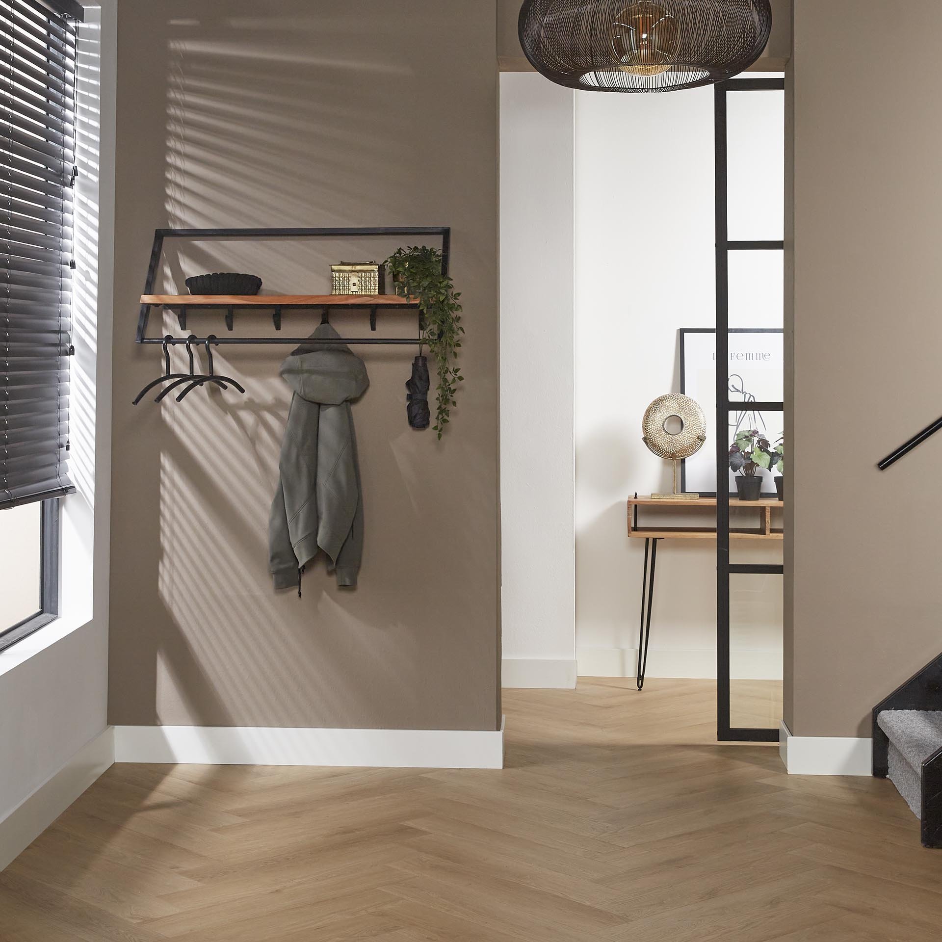 Kapstok Lean / Massief acacia naturel