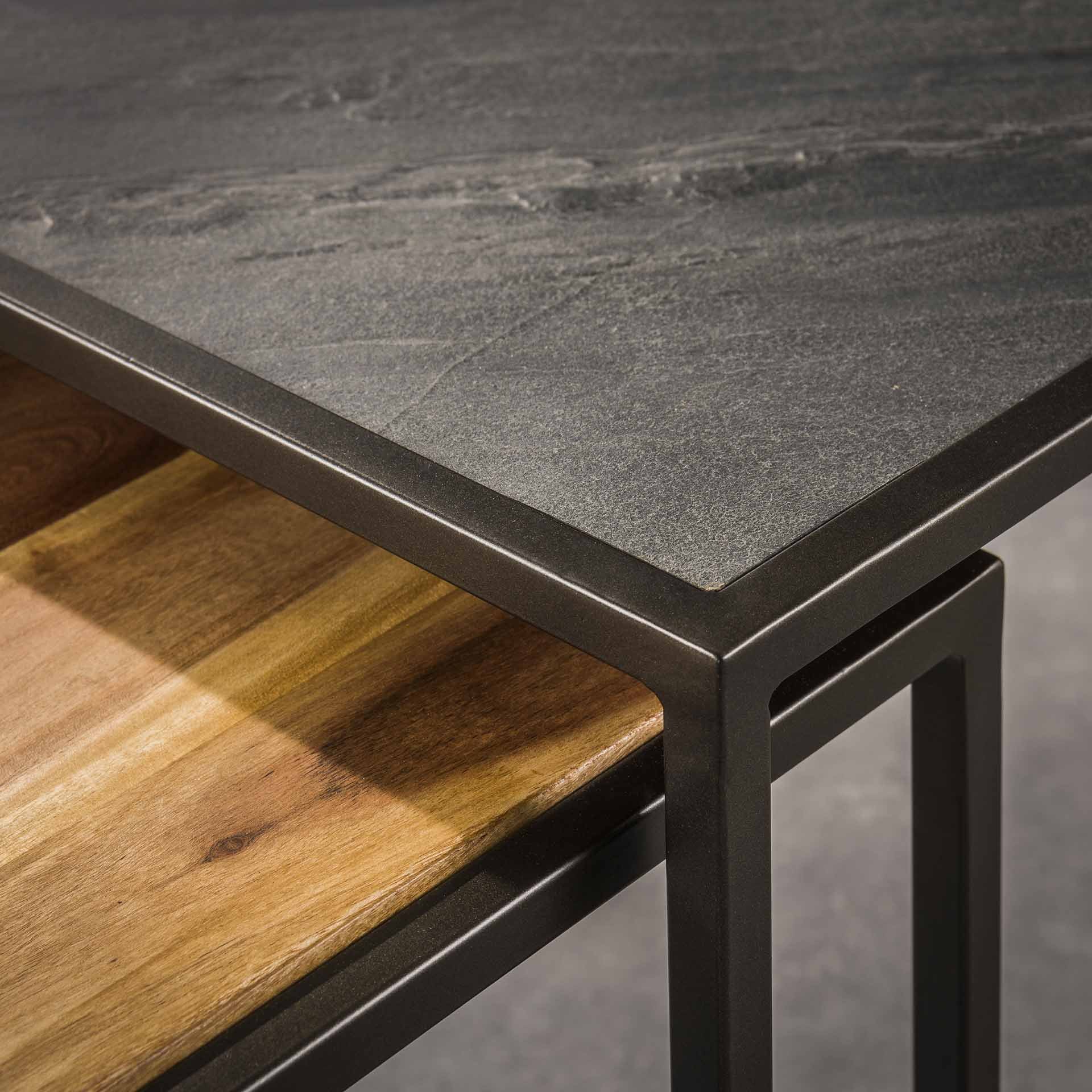 Salontafel set/2 slate mix / Leisteen