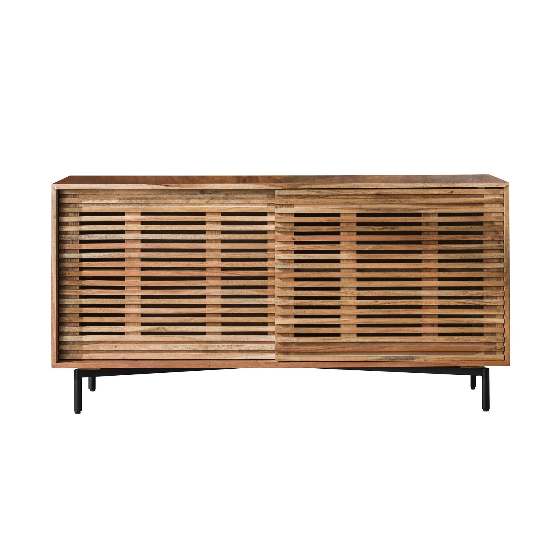 Dressor 2 deuren slide / Massief acacia naturel