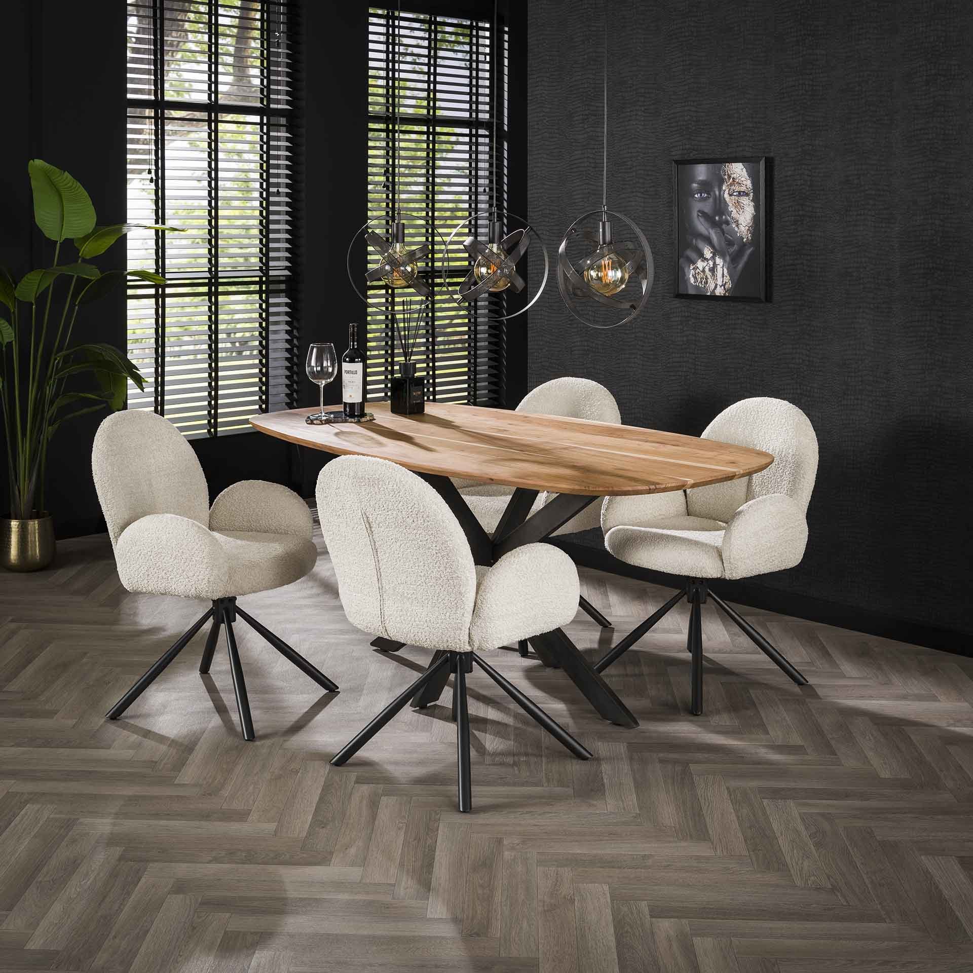 Eetkamertafel 180 Arhus solid / Massief acacia naturel