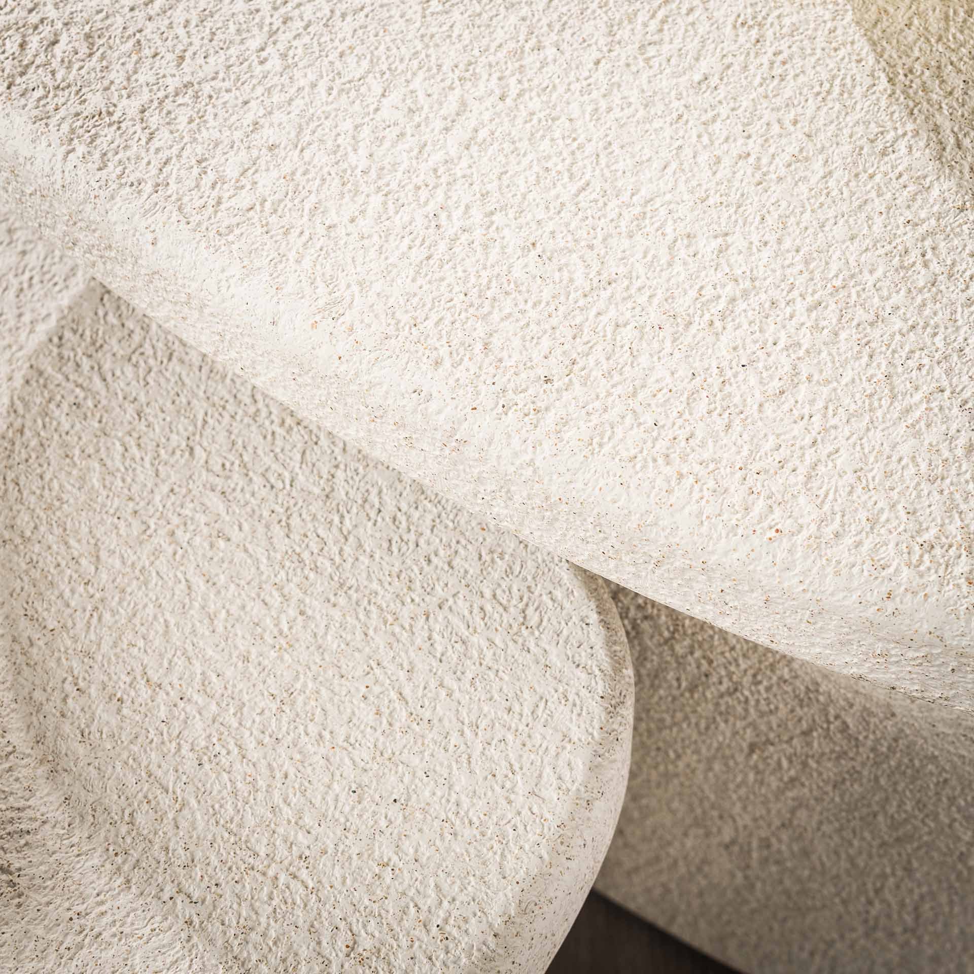 Salontafel set/2 stone organic / Marmer composiet