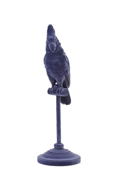 Ornament Passaro petrol fluweel, 9,5x29,5 cm