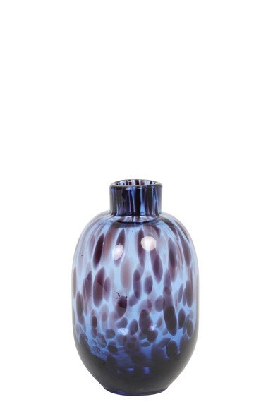 Vaas Azzano donkerblauw glas, 9x15 cm