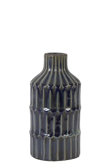 Vaas Azzano blauw keramiek, 12,5x25 cm