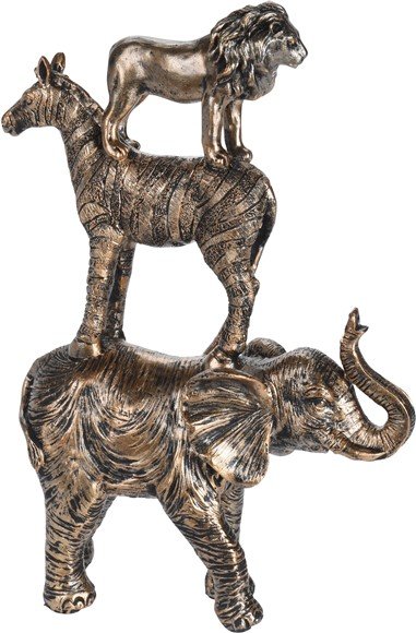 Beeld Verrazano goud, 19x7x27 cm