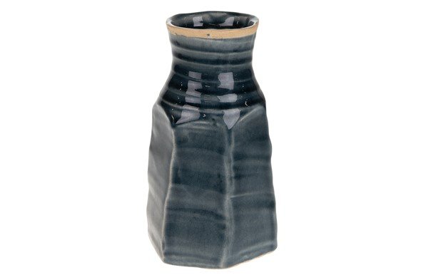 Vaas Mapelli blauw keramiek, 10x9x17,5 cm