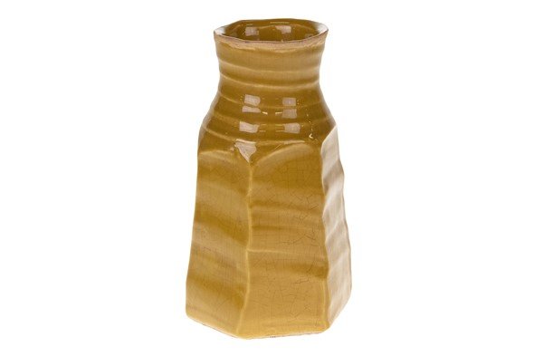 Vaas Mapelli geel keramiek, 10x9x17,5 cm