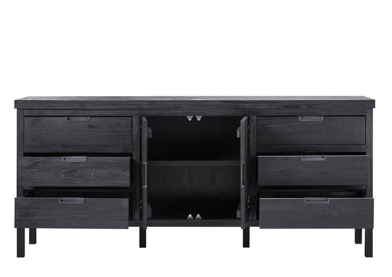 Dressoir Stretto black 90 x 204 zwart