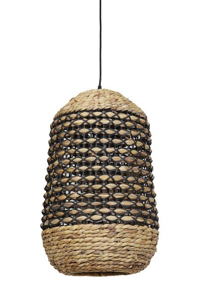 Hanglamp Capena rotan naturel+zwart