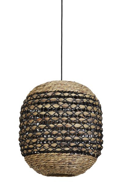 Hanglamp Capena rotan naturel + zwart