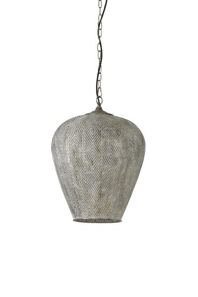 Hanglamp Olbia antiek goud-wit Ø33,5