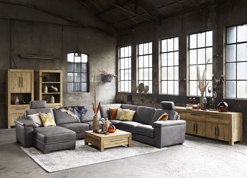 Dressoir Travi 78 x 226 teak black wash