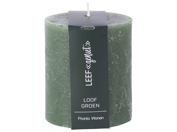 Kaars Kapimex loofgroen, 6,8x8 cm