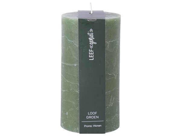 Kaars Kapimex loofgroen, 6,8x13 cm