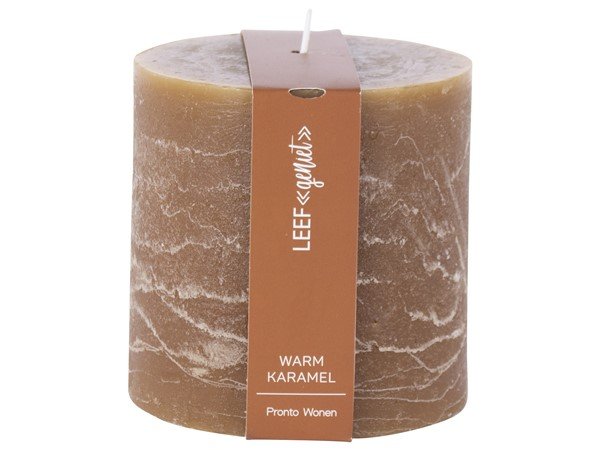 Kaars Kapimex warm karamel, 10x10 cm