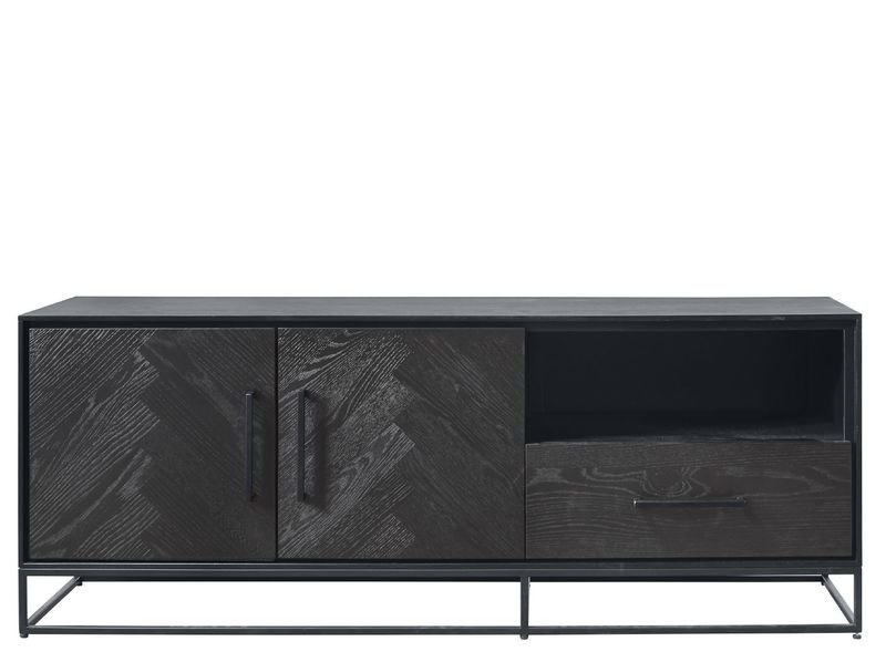 Tv-meubel Veneta 154 x 58 eiken fineer zwart