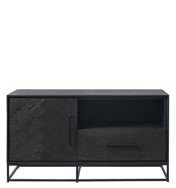 Tv-meubel Veneta 109 x 58 eiken fineer zwart