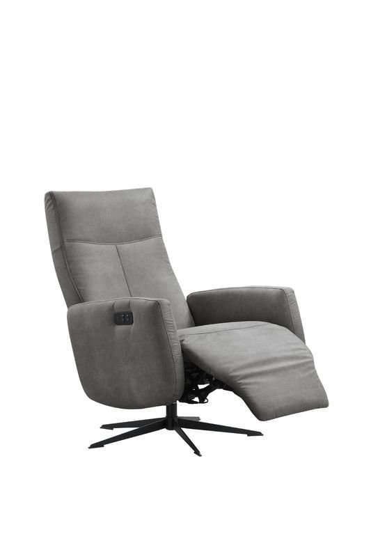 Relaxfauteuil Ponti HR-schuim zitting elektrisch verstelbaar antraciet